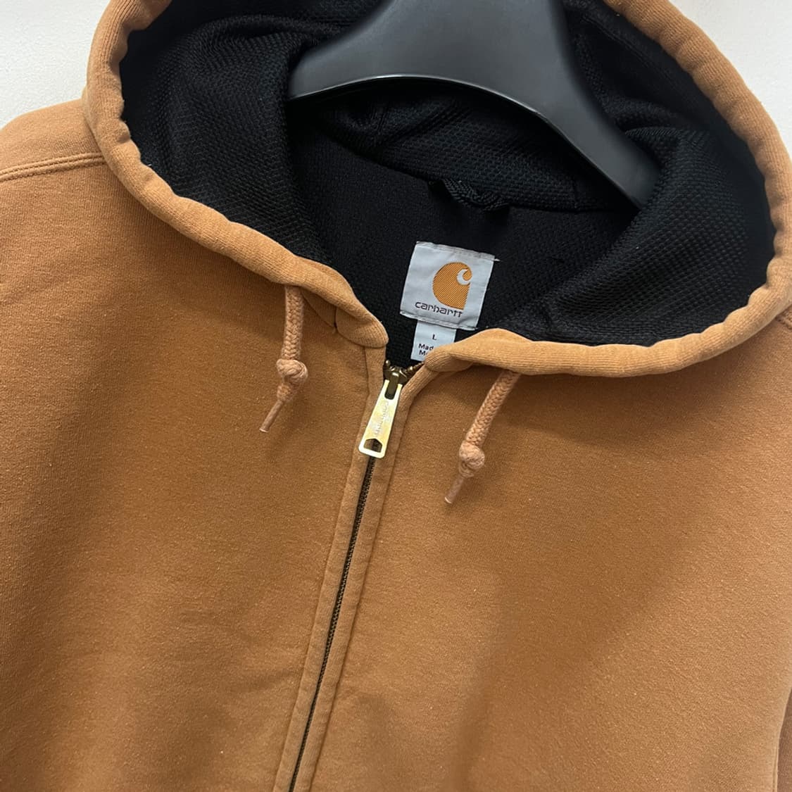 칼하트 써멀 레인디펜더 카멜 헤비 후드 집업 L 상품이미지3