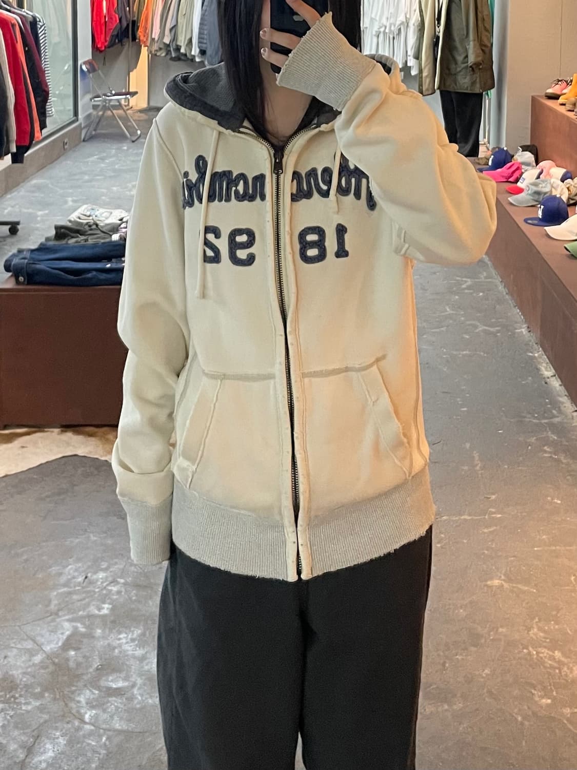 아베크롬비 빈티지 로고 후드집업 H2044 상품이미지1