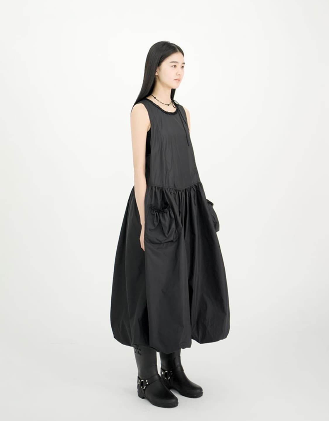 유노이아 sleevess moss dress (블랙 M, 수선 필요) 상품이미지1