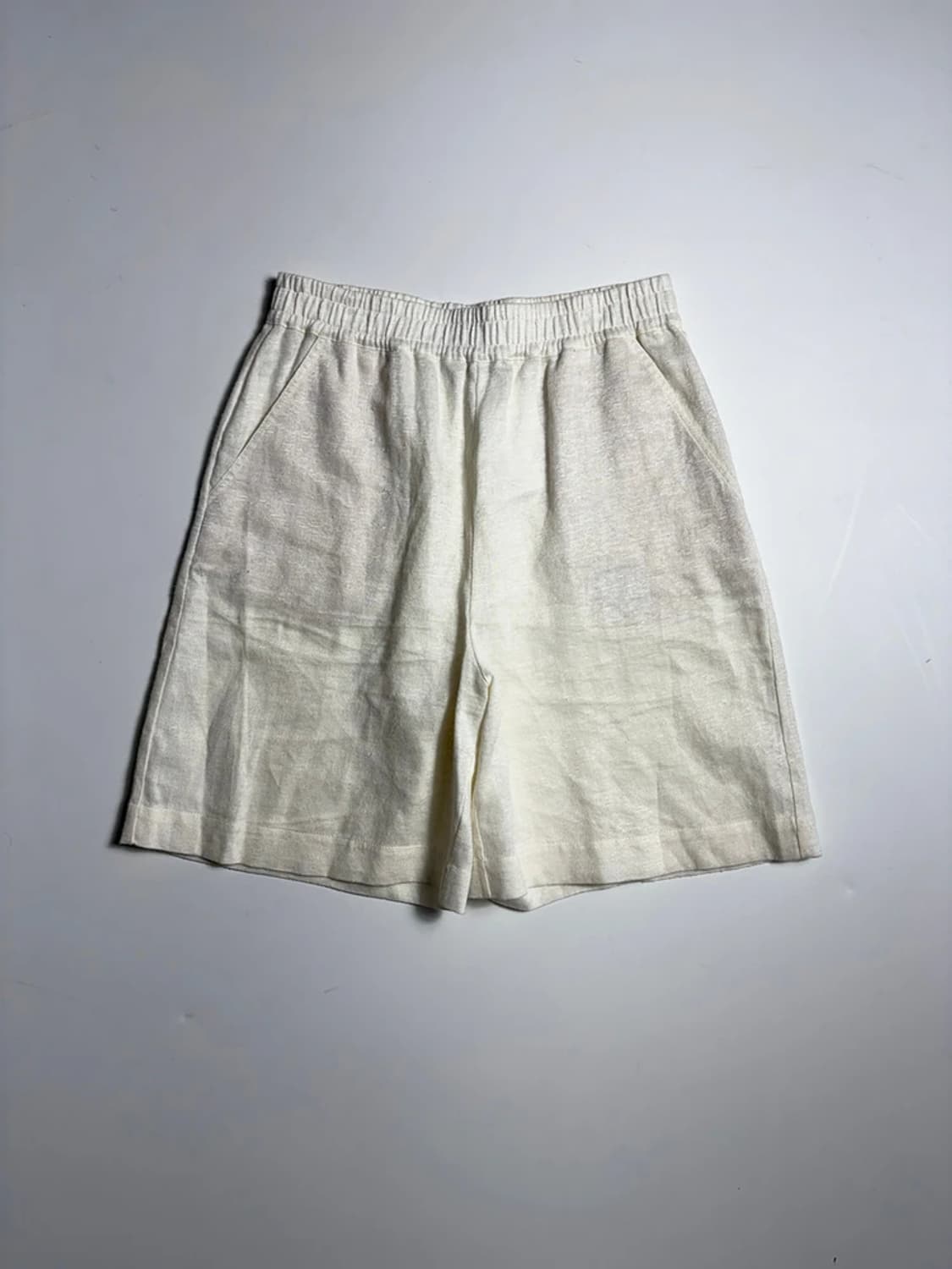마시모두띠 미니멀 밴딩 린넨 버뮤다 쇼츠 반바지 R1838 상품이미지1