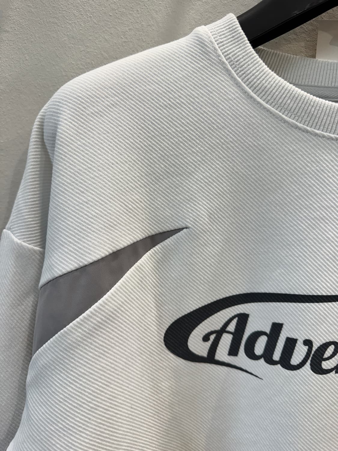 밑단 스트링 배색 맨투맨 상품이미지2