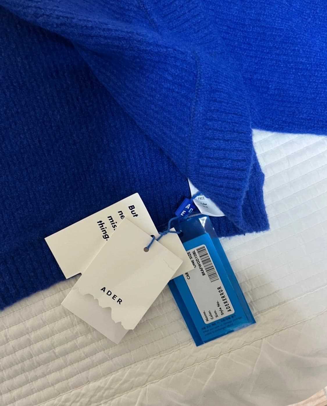 (새상품)아더에러 트와일 가디건 블루 상품이미지4