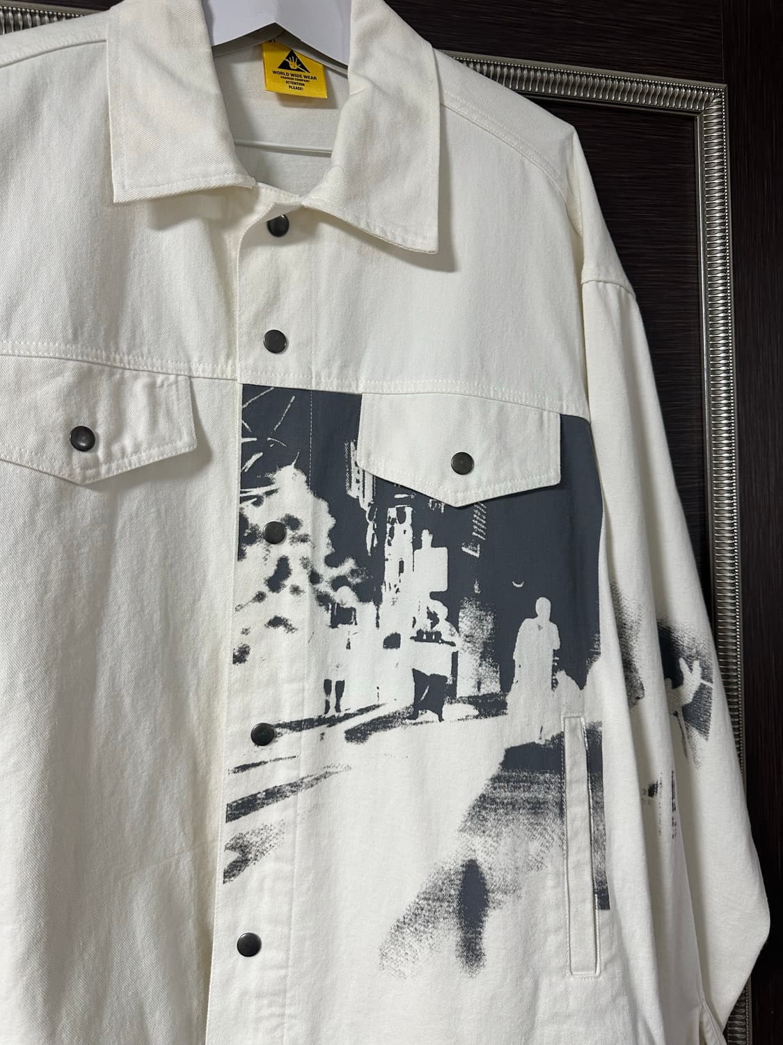 Rough printing trucker jacket 상품이미지3