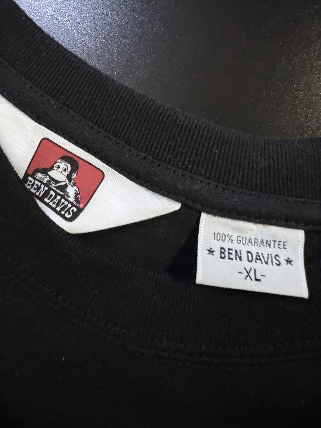 벤 데이비스 일본 빈티지 원 포켓 긴팔 롱슬리브 티셔츠 XL 블랙 상품이미지3