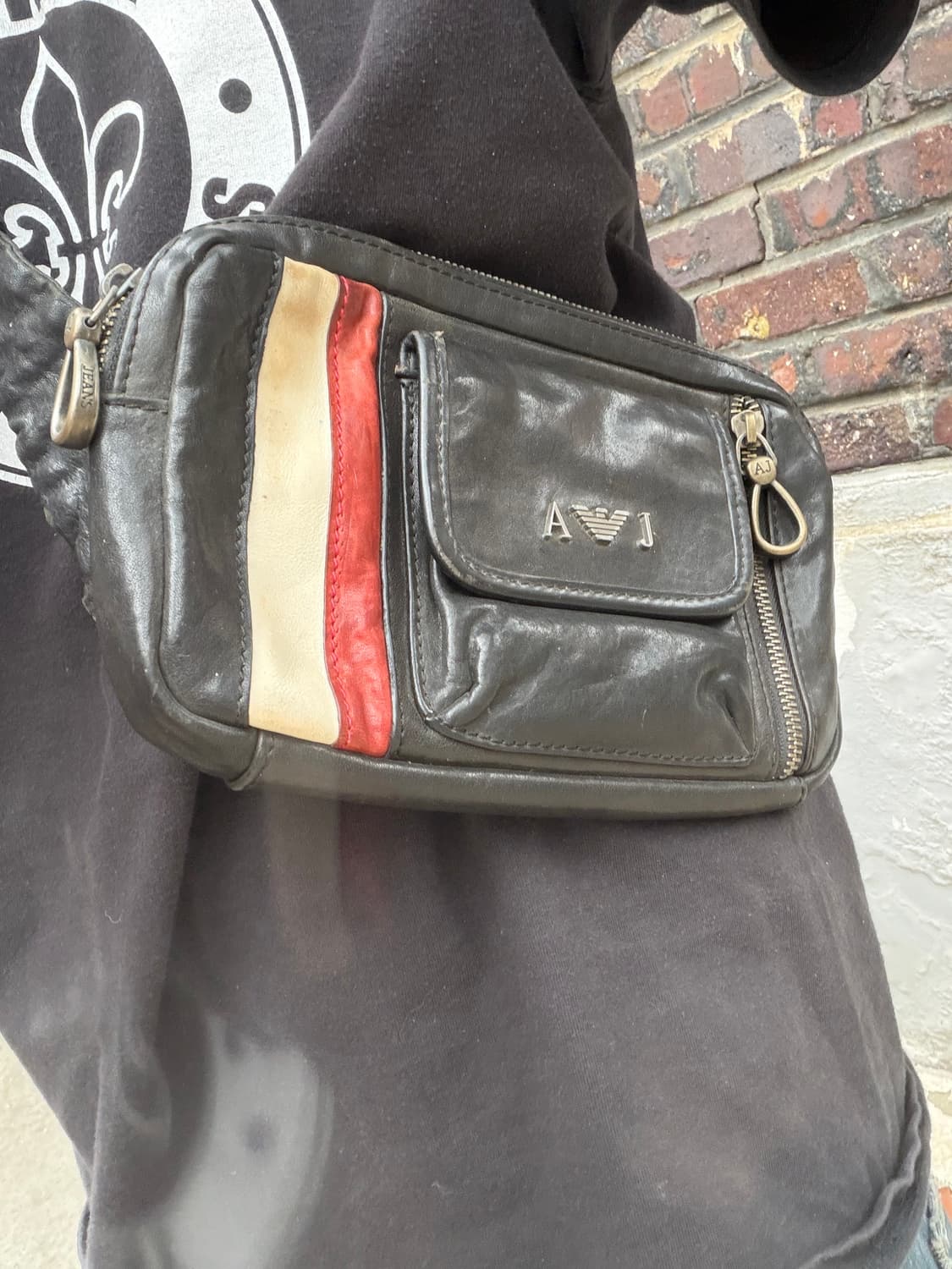 Armani Jeans 레더 트리컬러 포켓 크로스백 상품이미지5