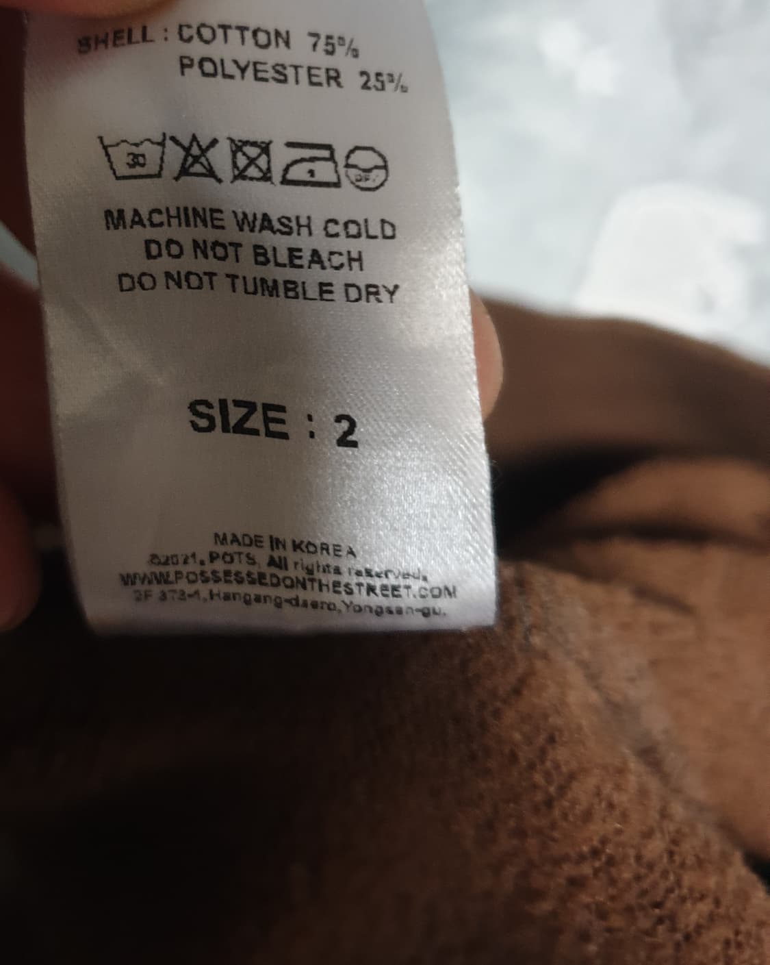 퍼츠 올데이 기모후드티 브라운 (2사이즈) 상품이미지4