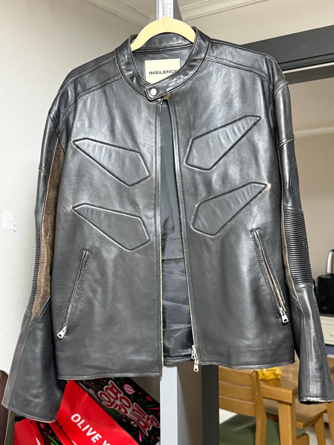 인사일런스 바이커 가죽 자켓 insilence leather jacket 상품이미지1