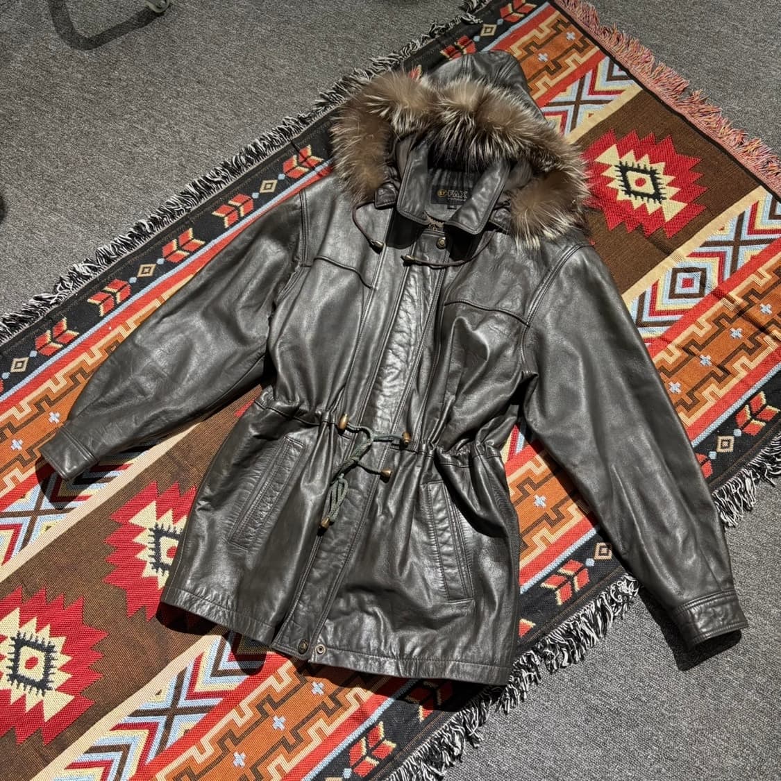 빈티지 양가죽100% 코트 레더자켓 상품이미지1