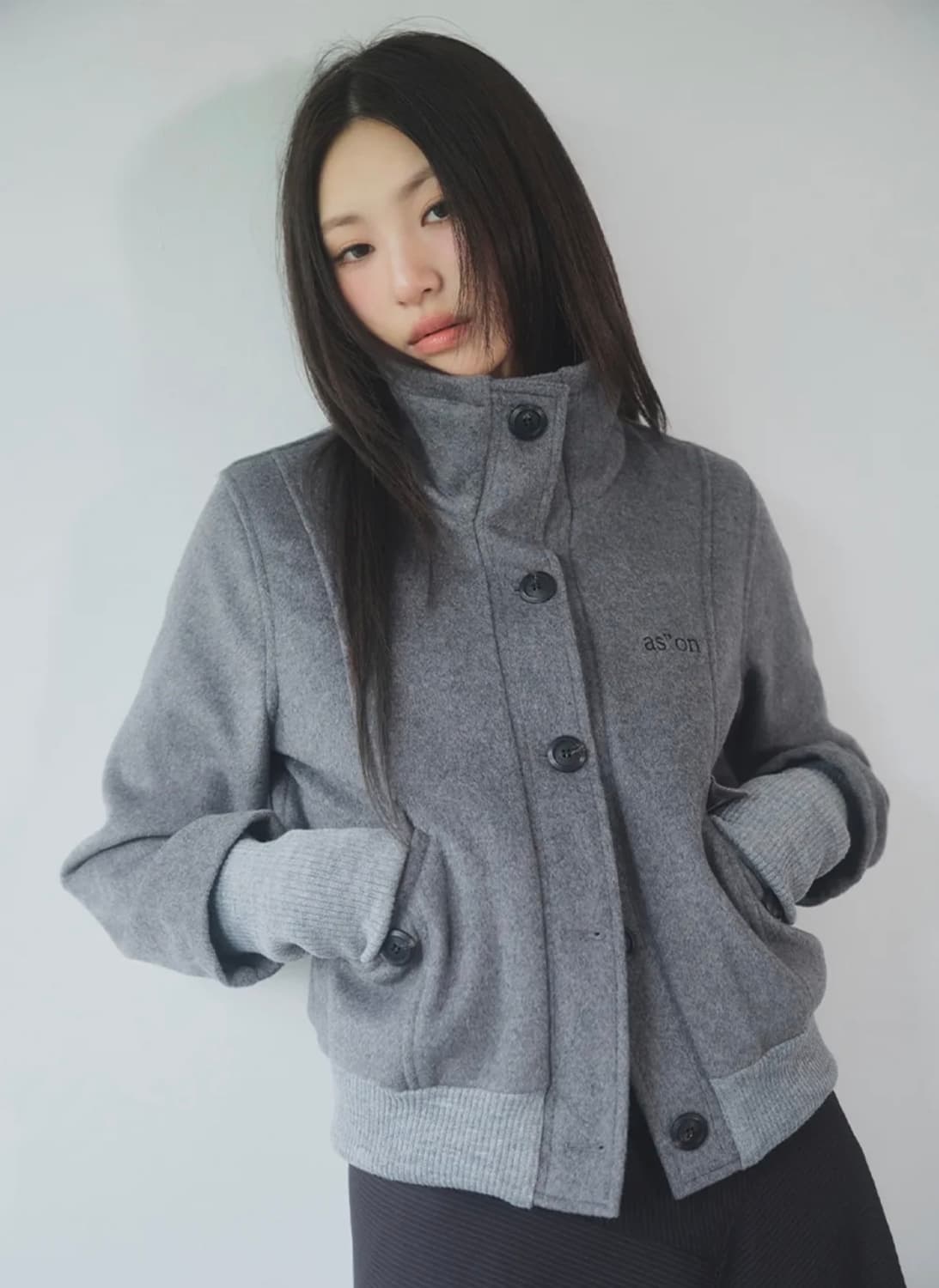 애즈온 DUMBO WOOL JACKET / GRAY 상품이미지1