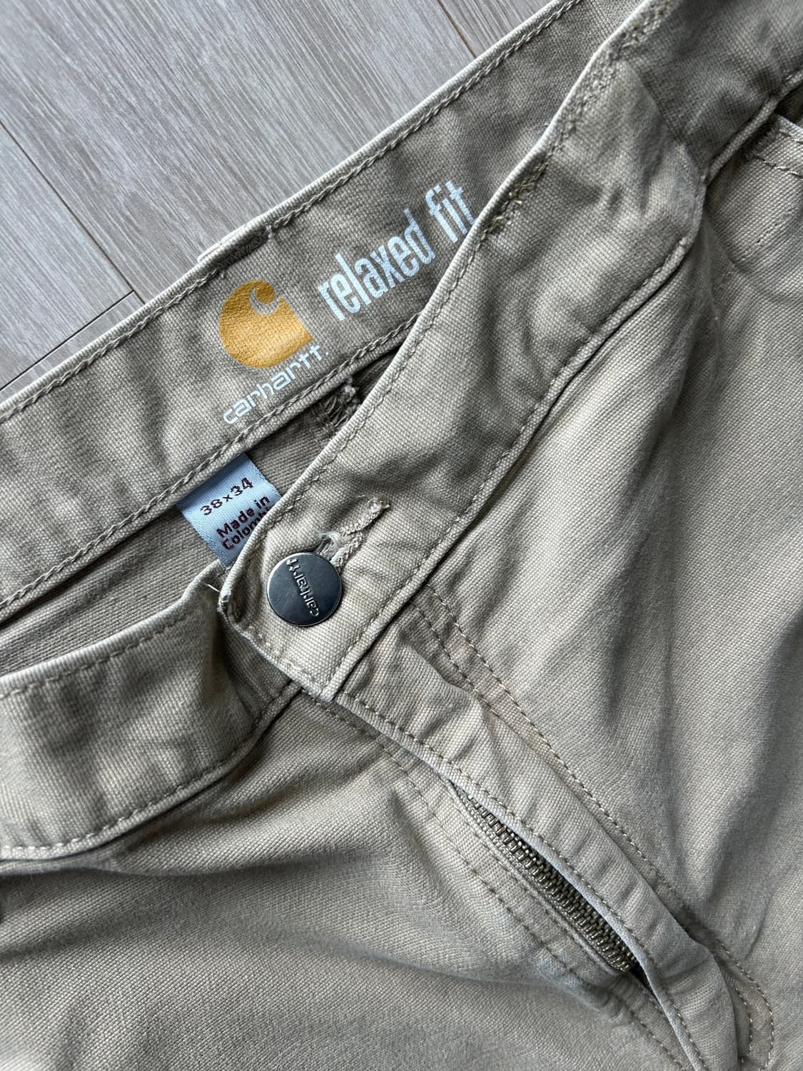 Carhartt 칼하트 워크팬츠 다크카키 릴렉스핏 상품이미지5