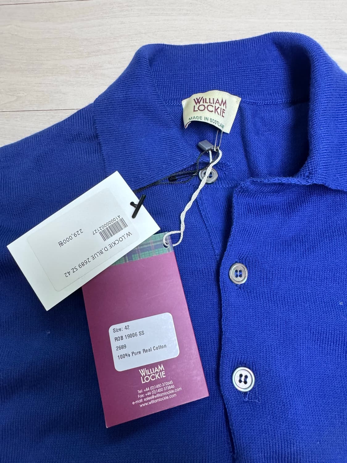 윌리엄로키 반팔 니트 블루 (택달린 새상품) 상품이미지2