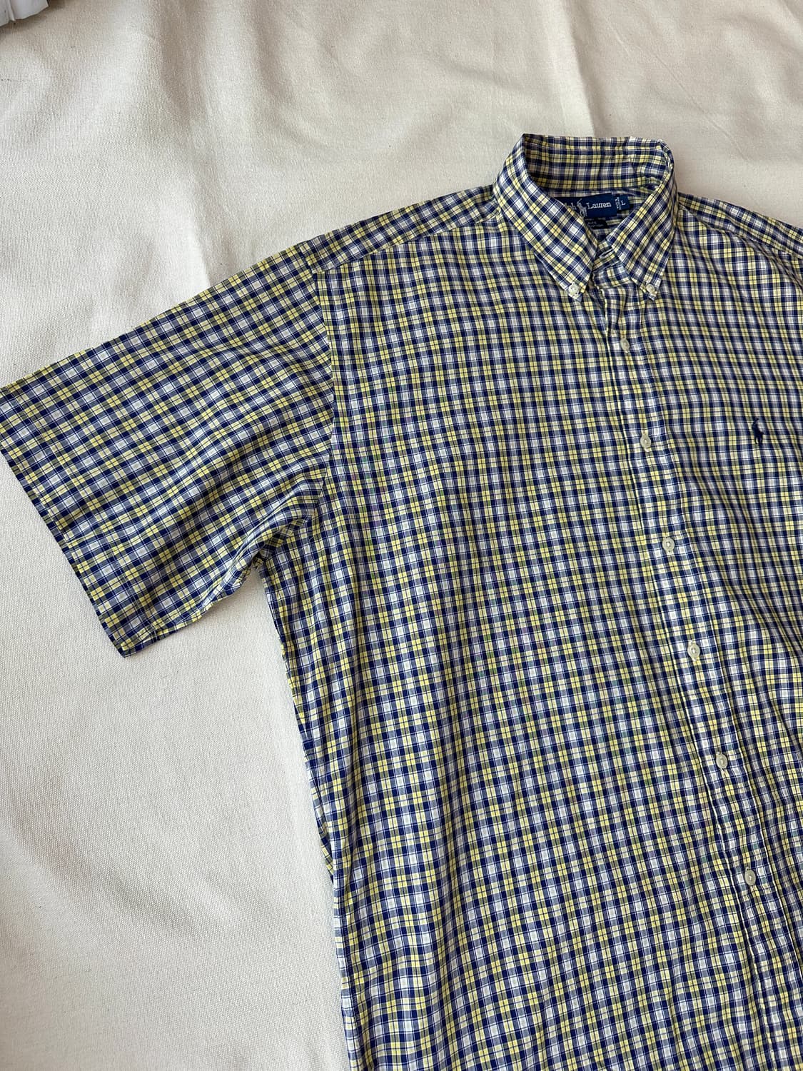 폴로 랄프로렌 블레이크 체크 반팔 셔츠 L  상품이미지4