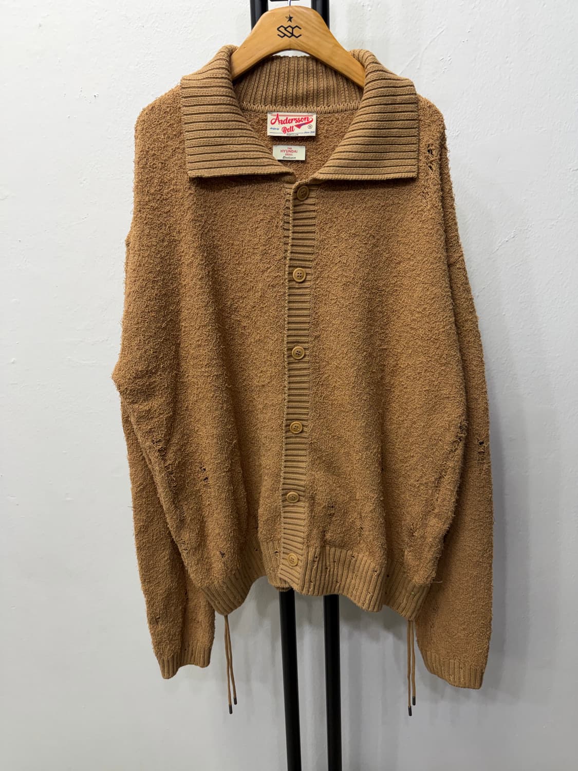 정품) 앤더슨벨 더현대 오버핏 부클 가디건 M 상품이미지1