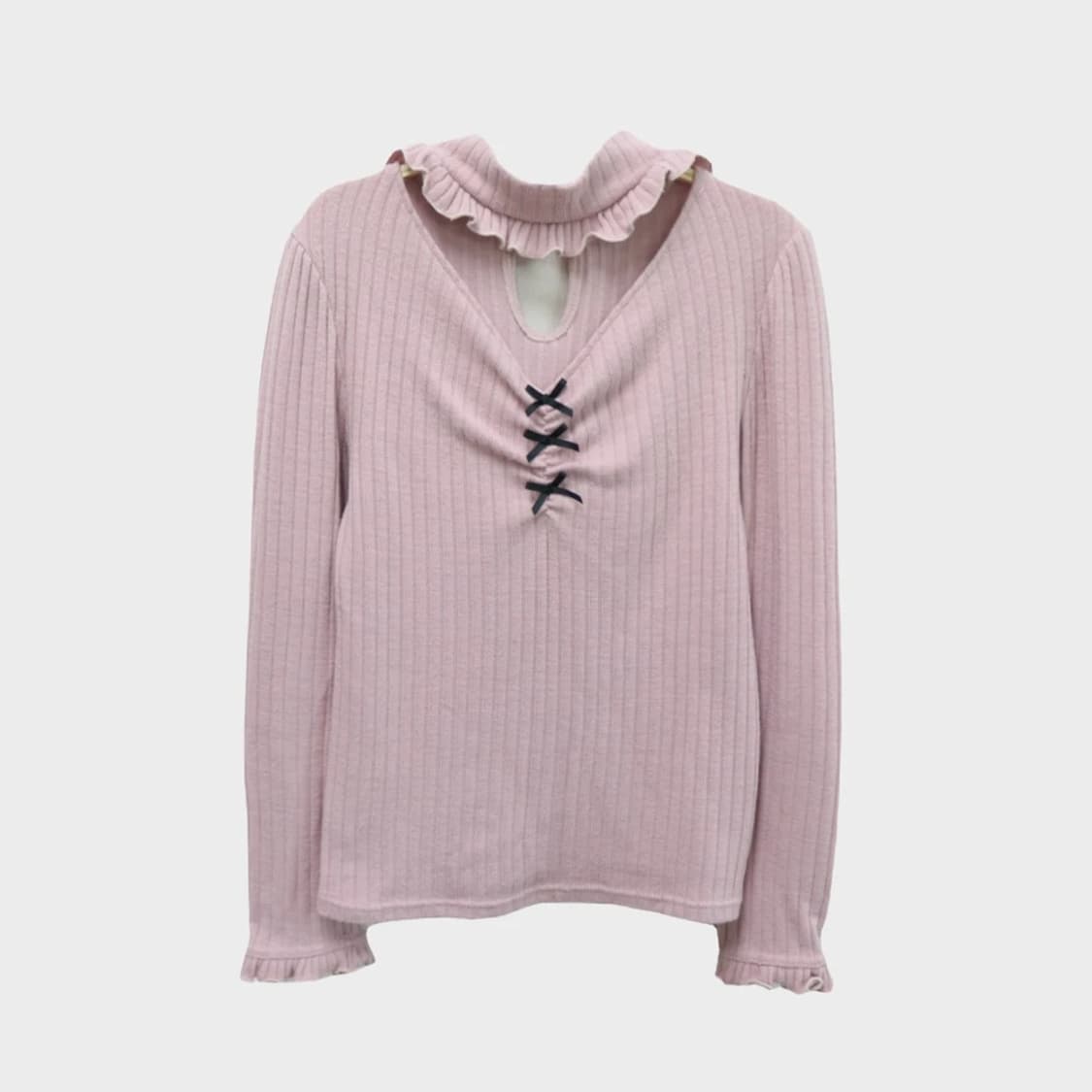 ANK ROUGE 딸기우유 발레코어 니트 블라우스 60547 상품이미지1