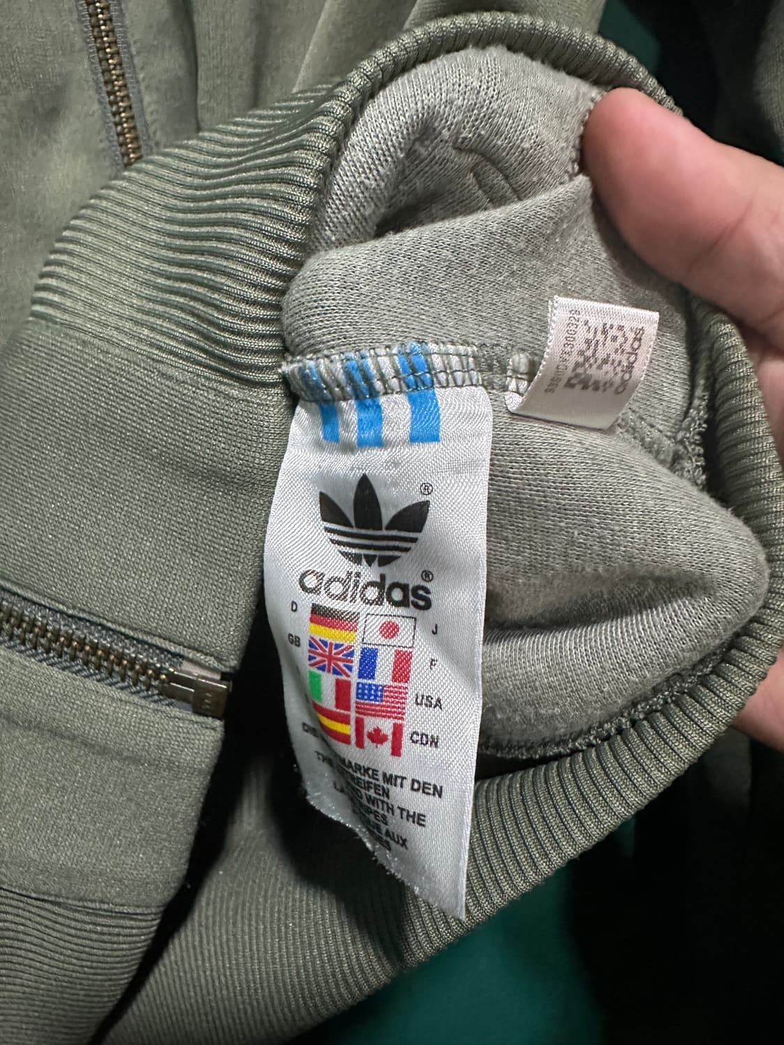극희귀 아디다스 밀리터리 트랙탑져지 카키100 상품이미지6