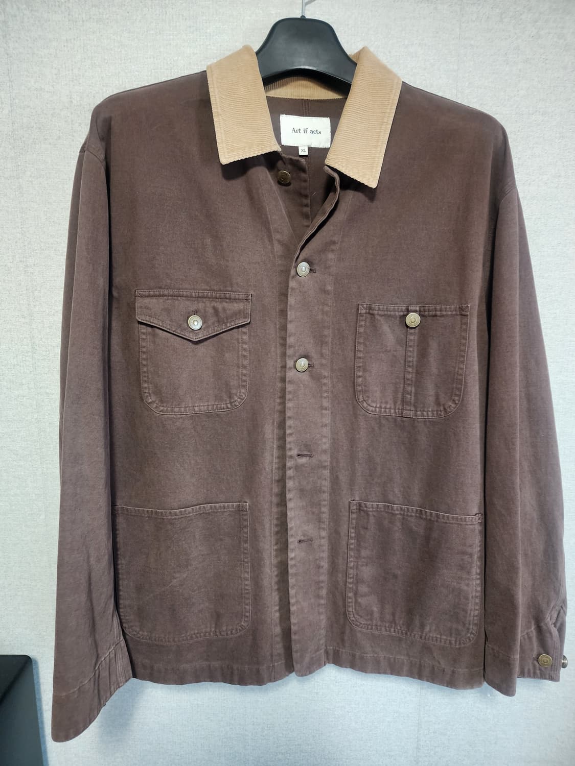 [XL] 아트이프액츠 가먼트 워시드 초어 자켓 빈티지 브라운 상품이미지3