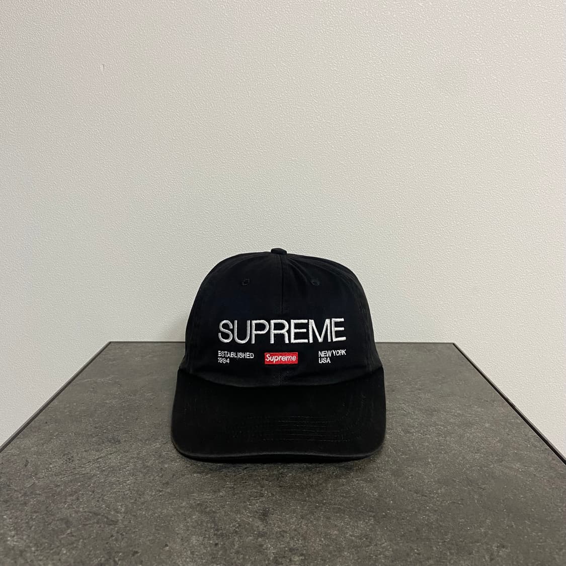 슈프림 21FW Est.1994 블랙 볼캡 모자 6패널 상품이미지2