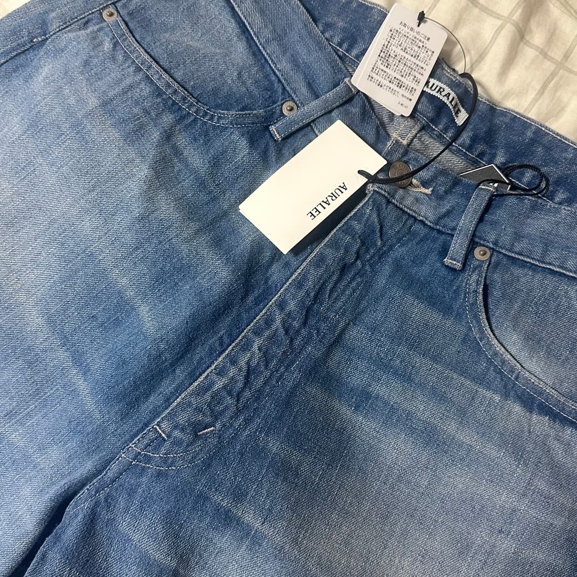 25ss 오라리 셀비지 페이디드 라이트 데님 새상품 판매합니다 상품이미지1