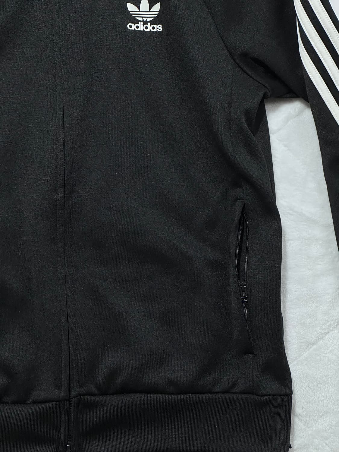 Adidas 블랙 삼선 트랙탑 (오리지널 져지) 상품이미지5
