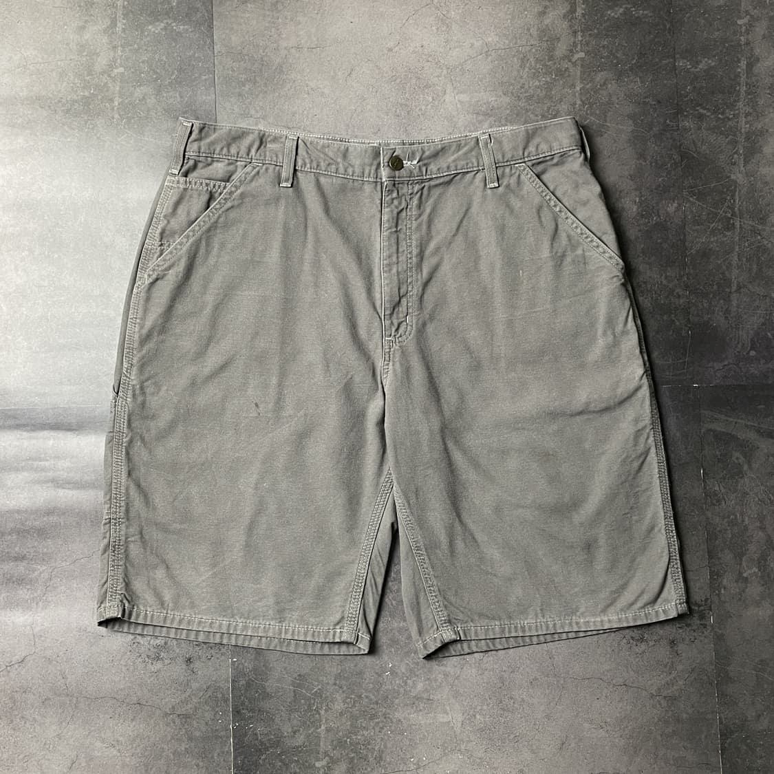 CARHARTT 칼하트B278 그레이캔버스 유틸리티 하프팬츠 A01093 상품이미지1