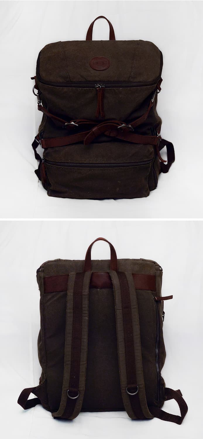 빌포드 (Builford) 익스플로러 왁스캔버스 레더 럭색 백팩 상품이미지3