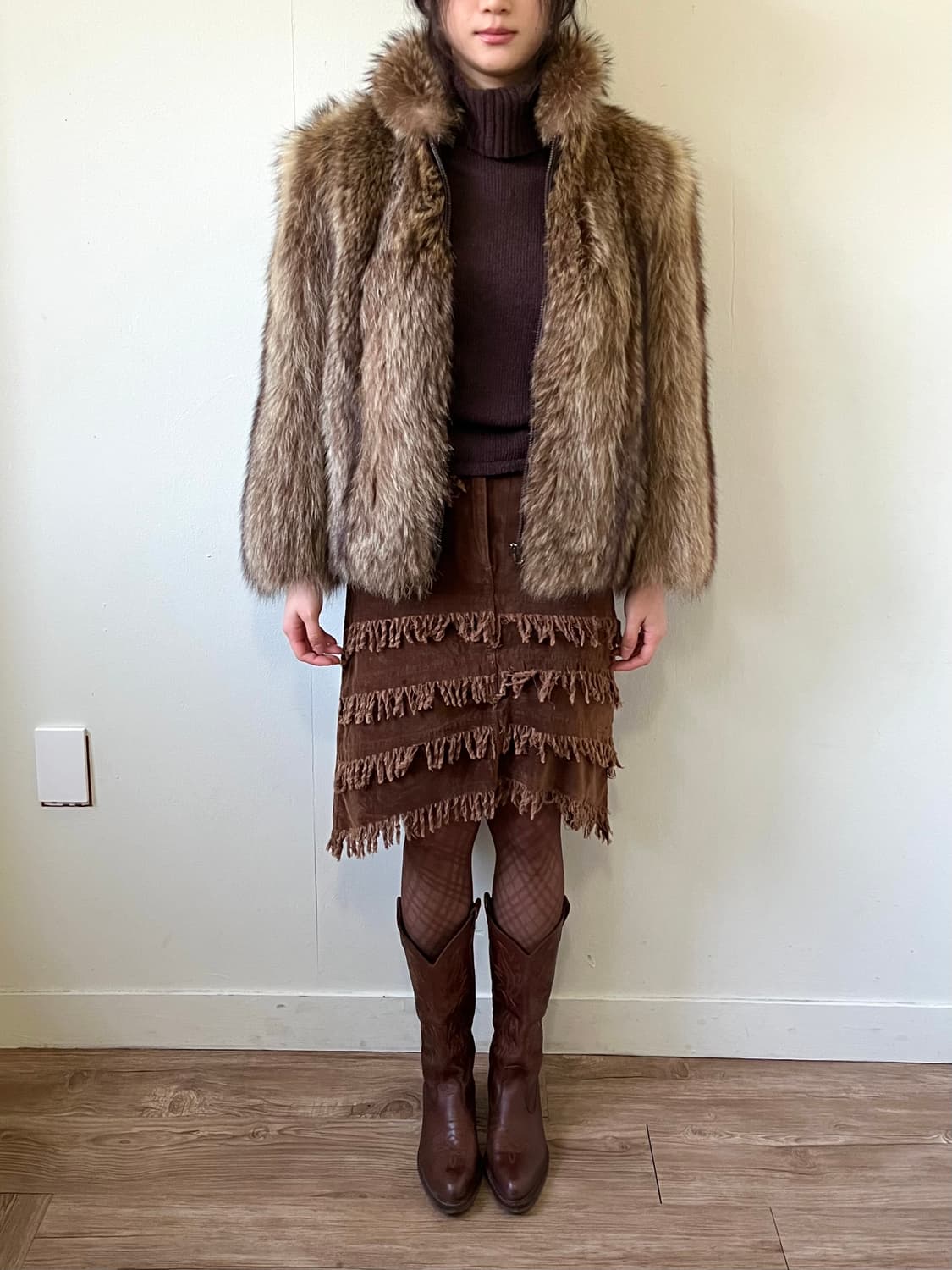 Japan vtg Fox 퍼 자켓 상품이미지7