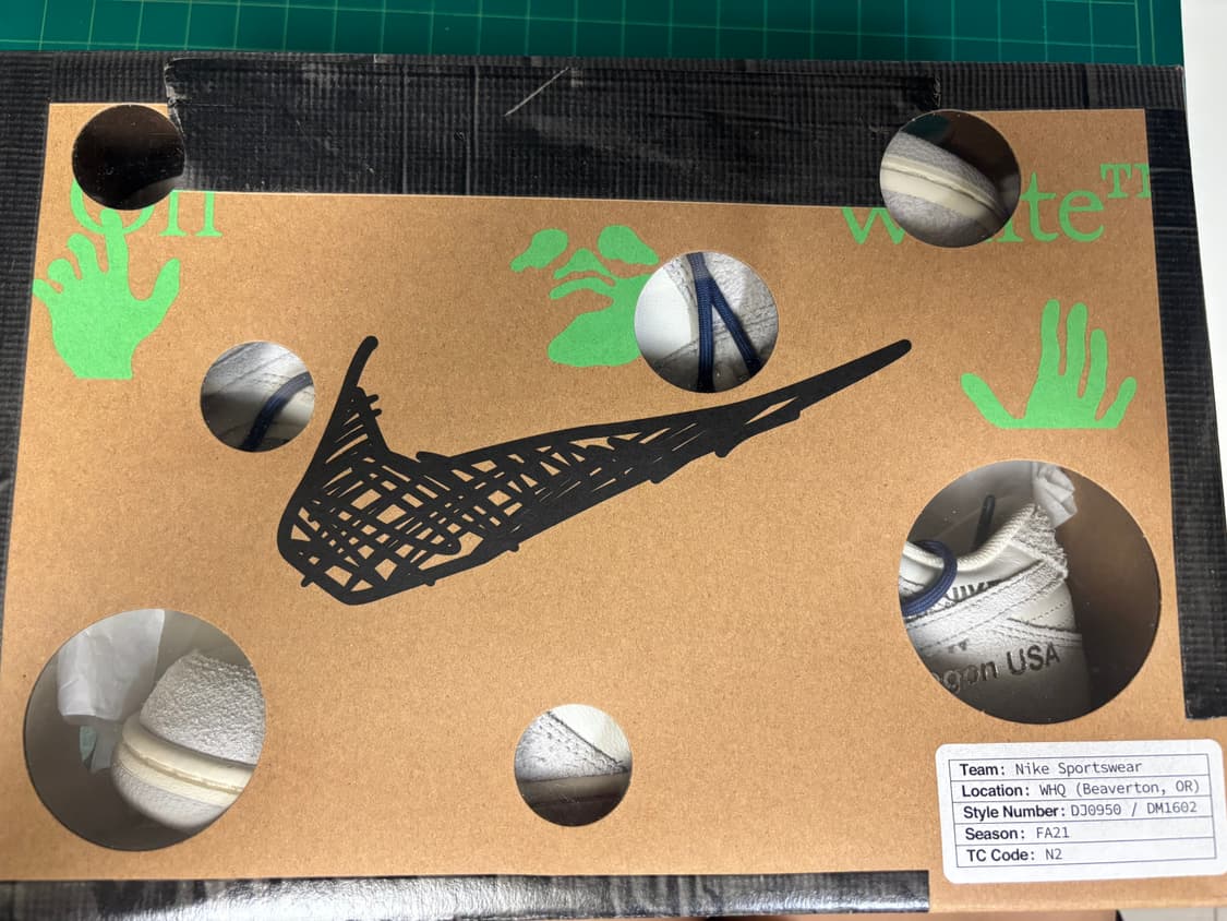 (새제품) 나이키 오프화이트 덩크로우 18번  상품이미지2