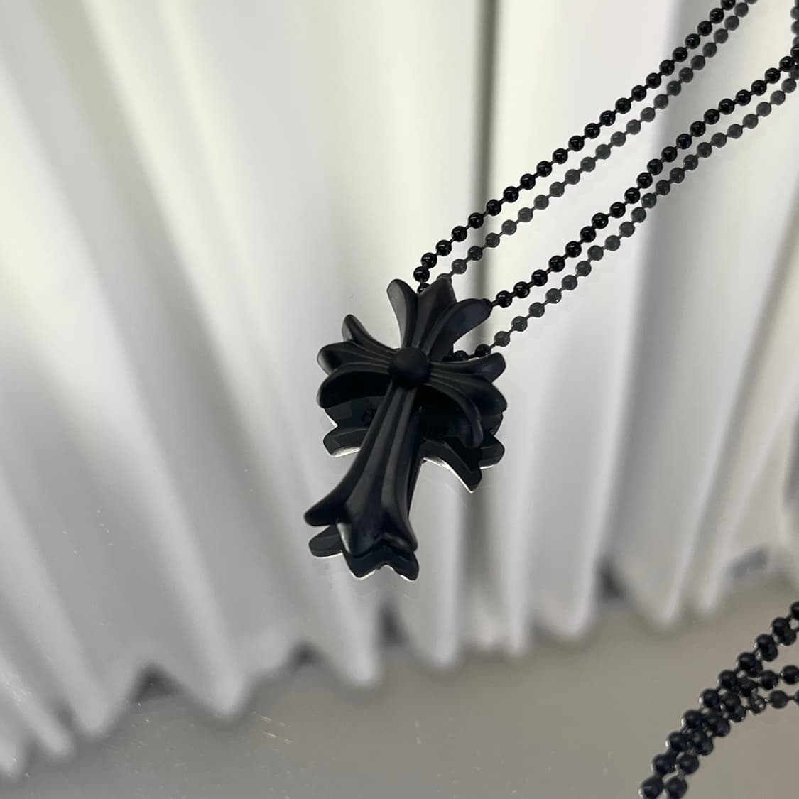 크롬하츠 실리콘 목걸이 블랙  상품이미지1