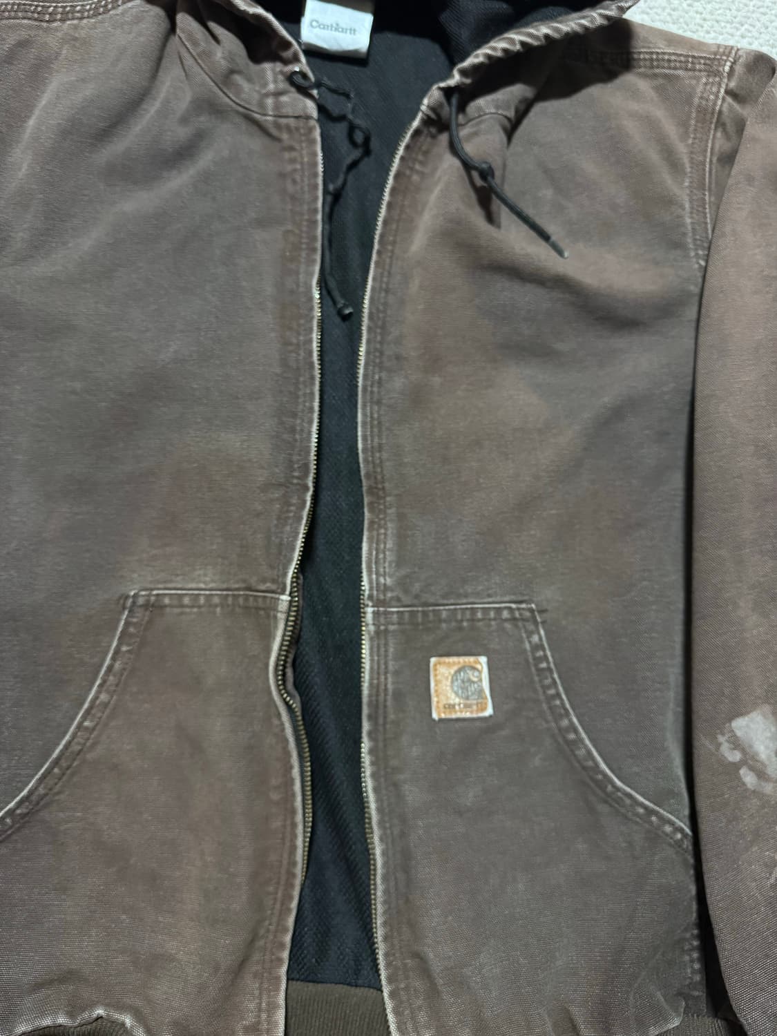 00s 칼하트 J208 브라운 덕 후드 액티브 자켓 M 상품이미지4