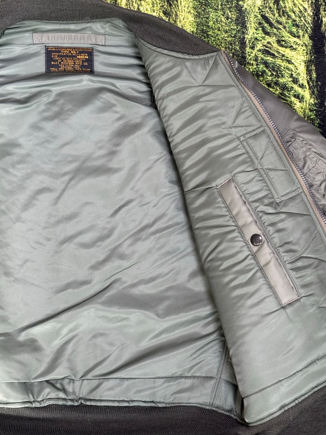 버즈릭슨 Ma-1 slender oirginal spec. green 상품이미지8