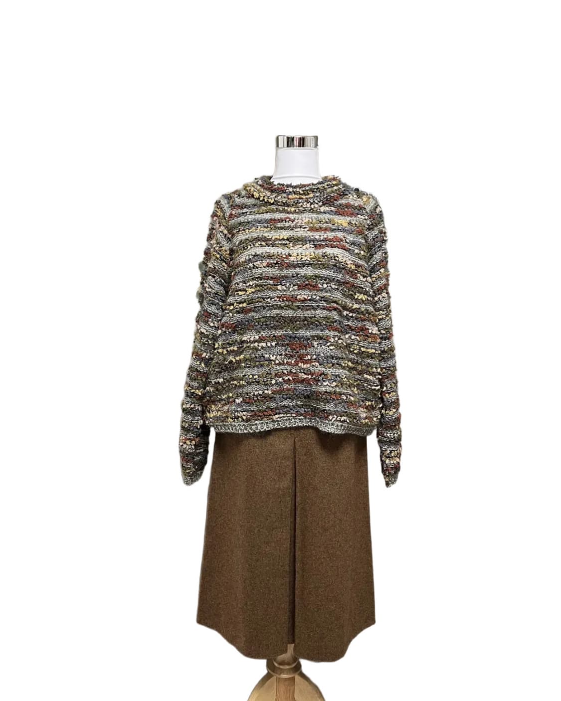 Brown bokashi wool skirt 상품이미지4