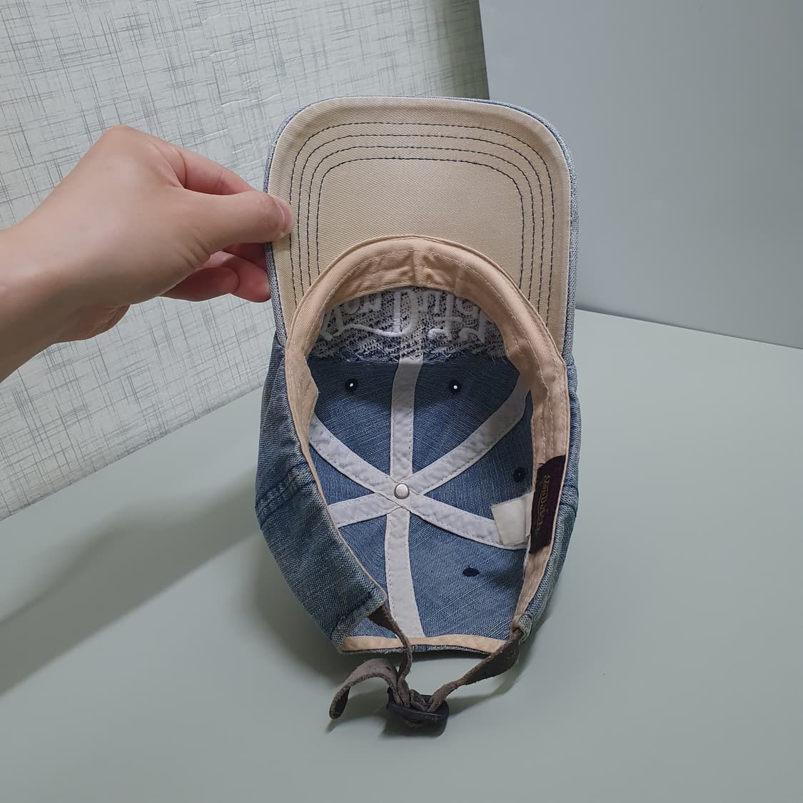 Von Dutch 본더치 그런지 데님 워싱 데미지 볼캡 모자 Y2K 상품이미지5