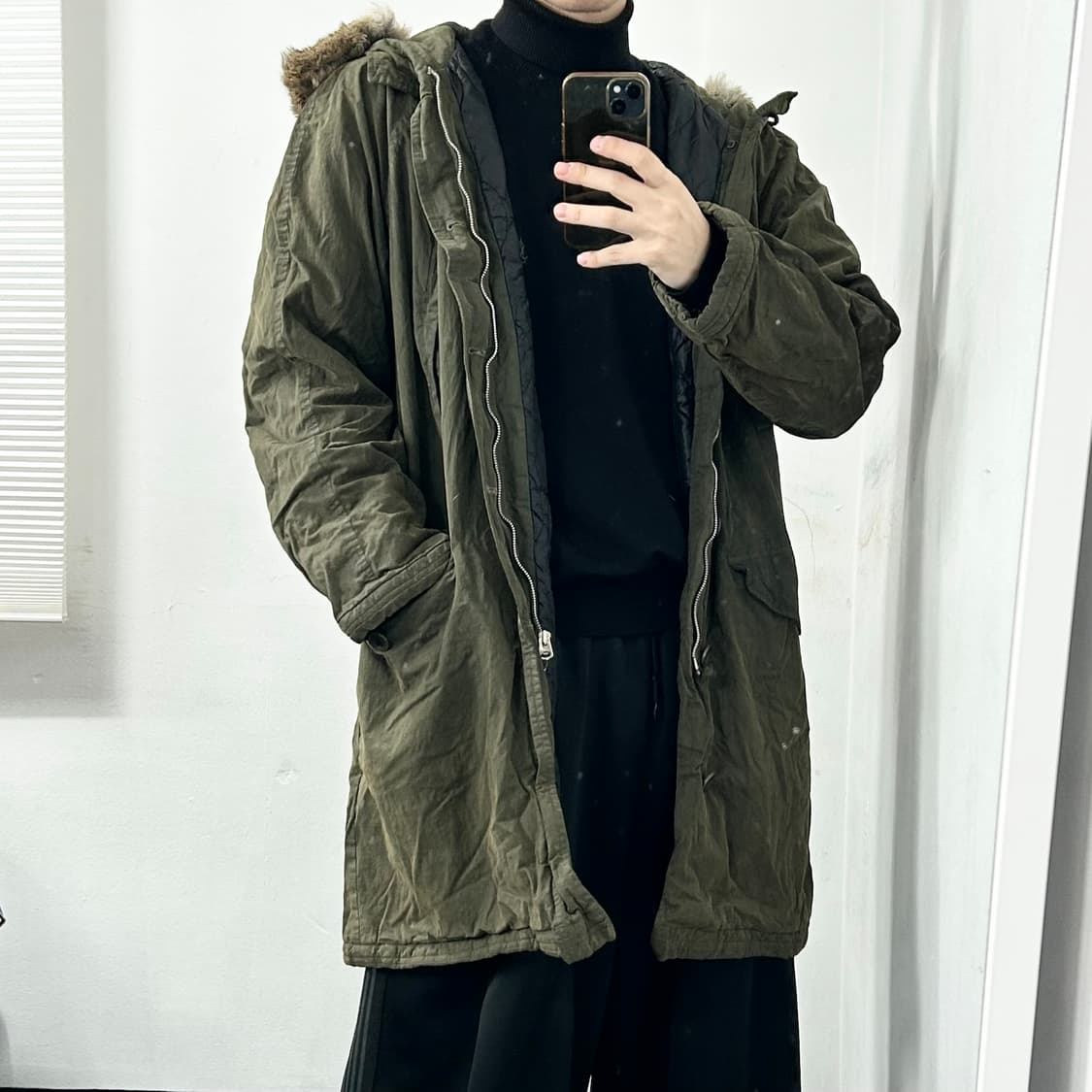 CP 컴퍼니 왁스드 나일론 개파카 야상 상품이미지2