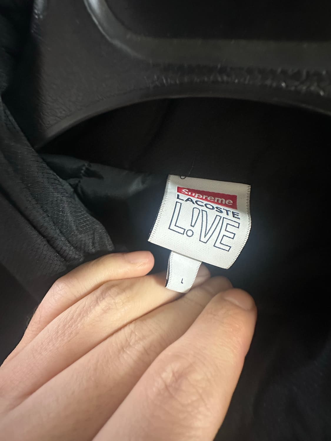[L] 슈프림 x 라코스테 퍼피 하프집 풀오버 블랙 상품이미지9