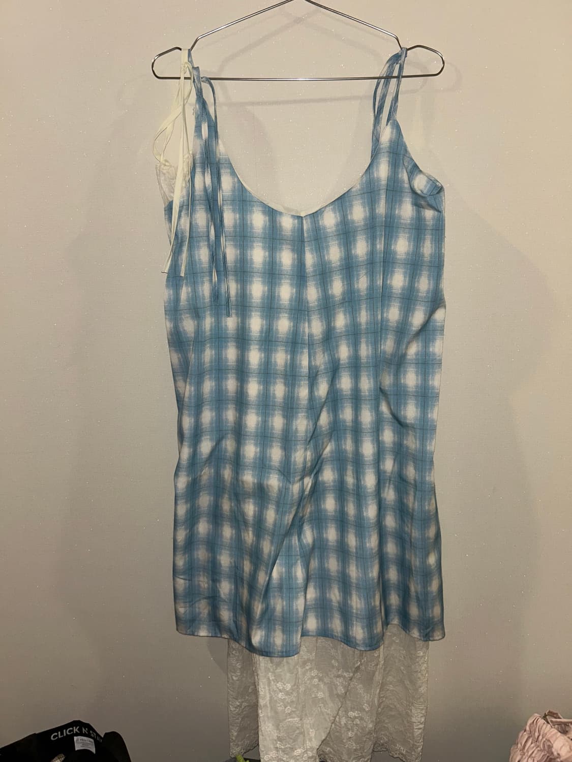 빈티지 옷 벼룩 할인 여성 원피스 모음 모리 버버리 체크 하이틴 니트 상품이미지2