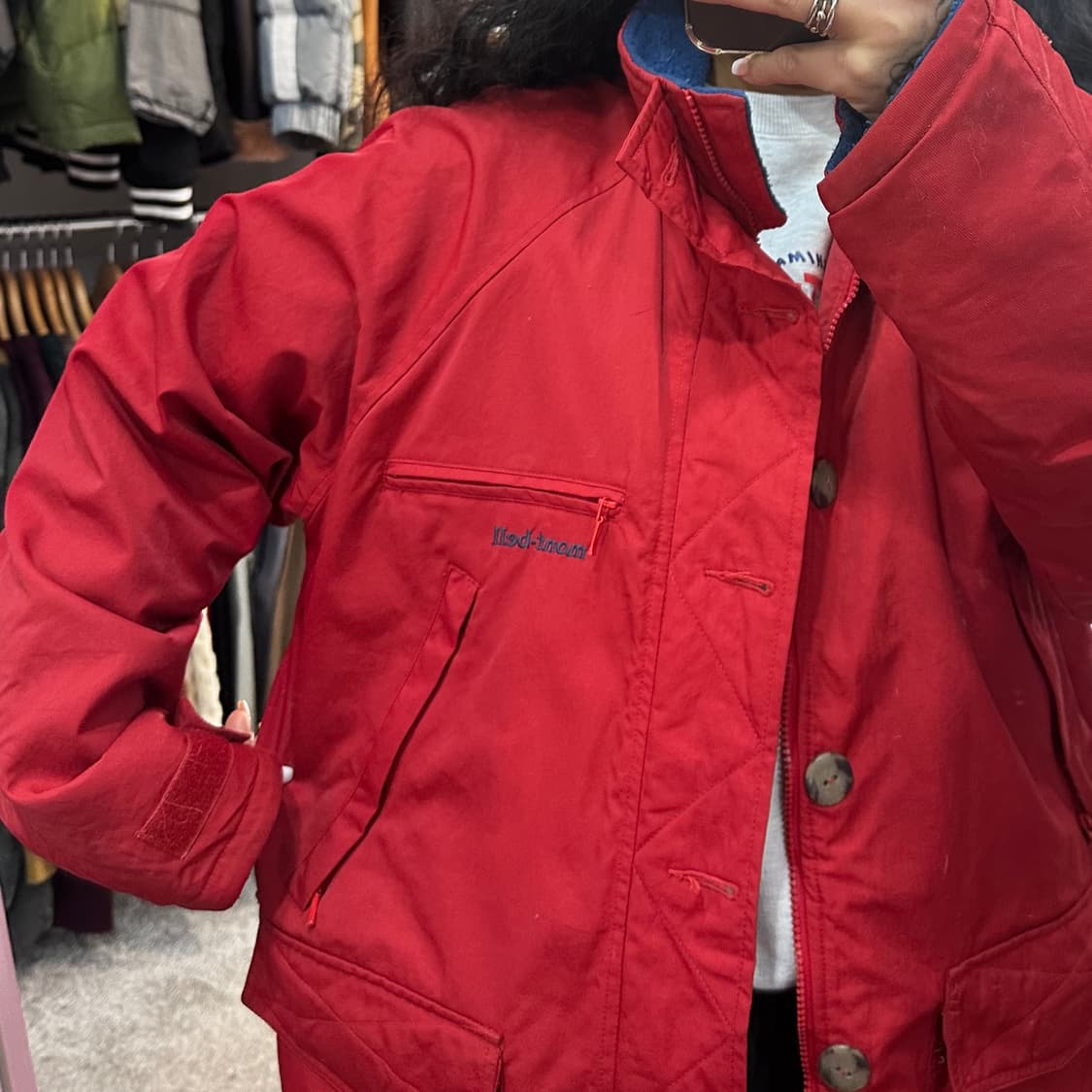 몽벨 레드 폴라텍 플리스 마운틴 자켓L 상품이미지10
