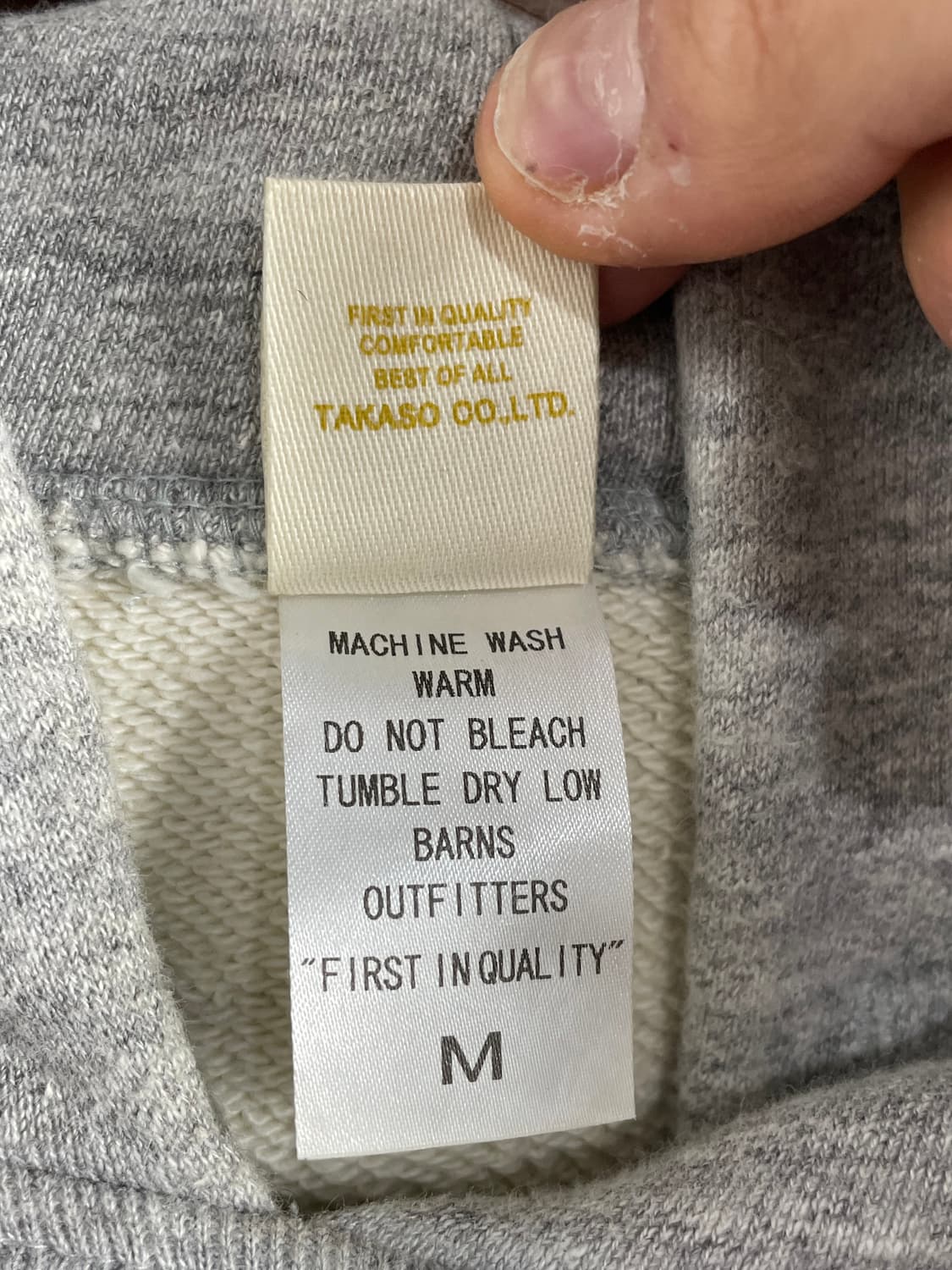 반즈 아웃피터스 회색 후드티 상품이미지3