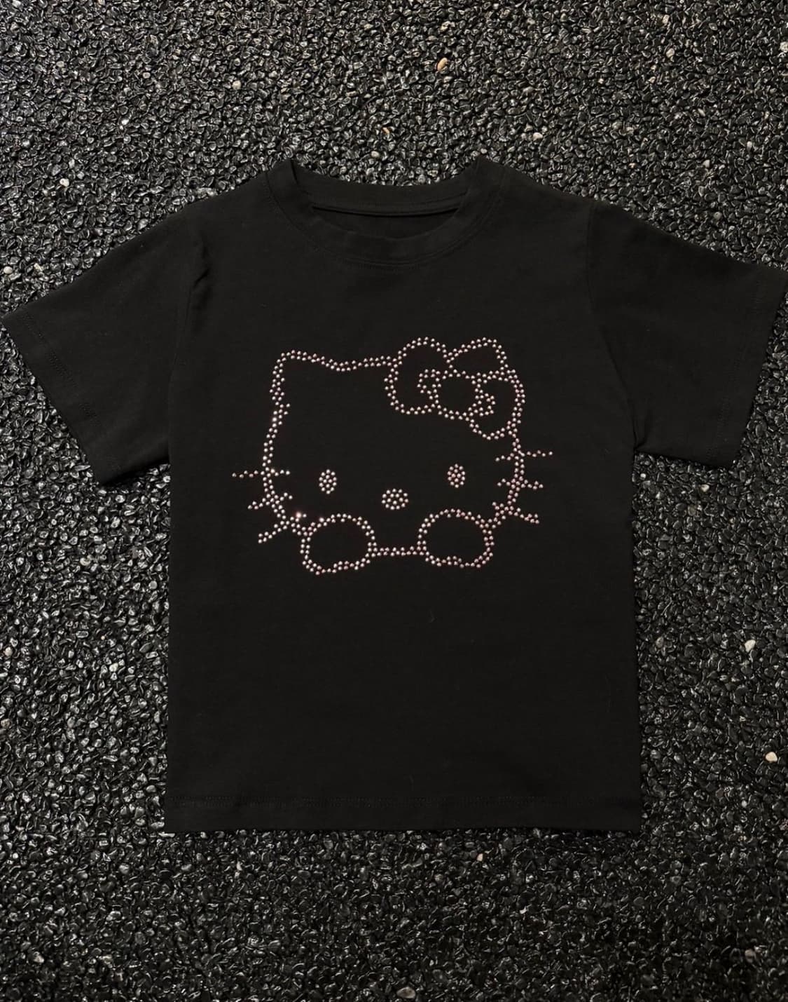 키티 y2k 스타일 큐빅 크롭티 상품이미지2