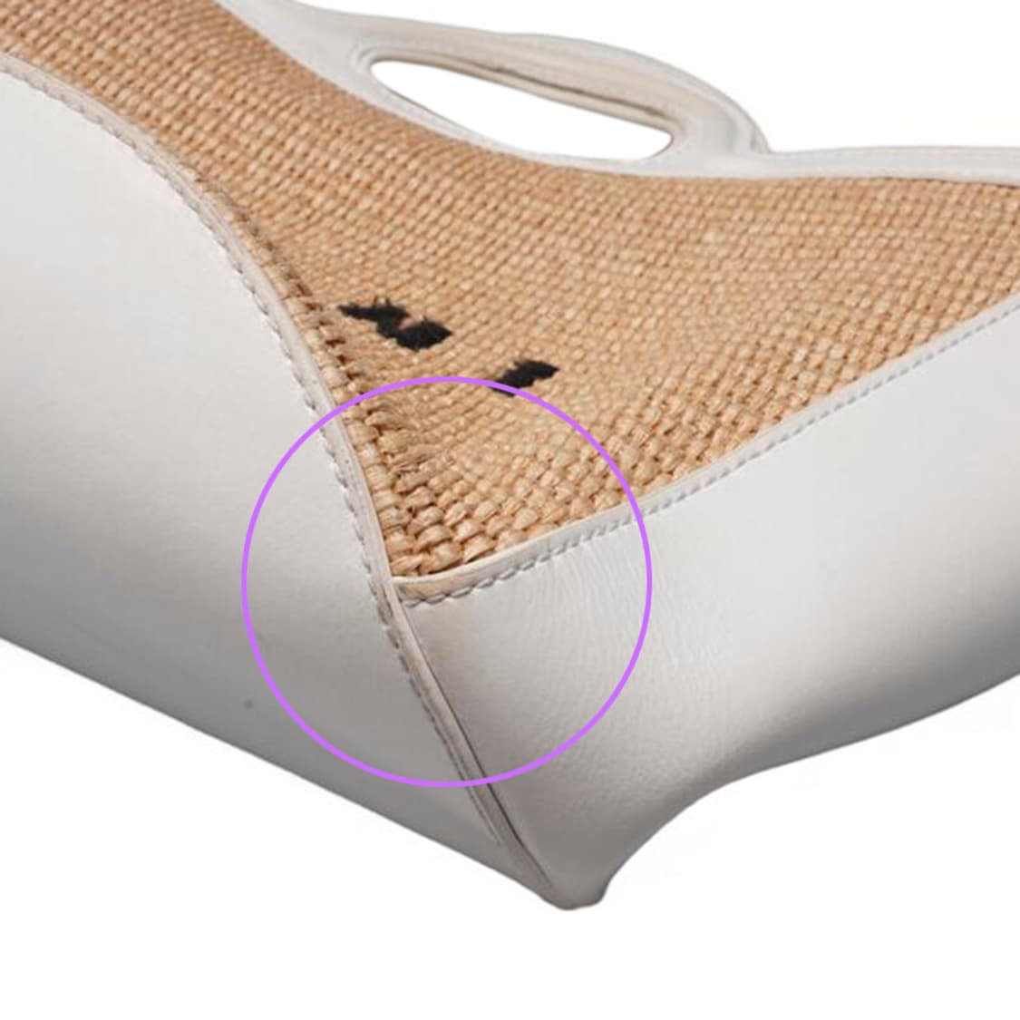 (중고) 마르니 화이트 베이지 라피아 트로피칼 스몰 토트백 상품이미지6