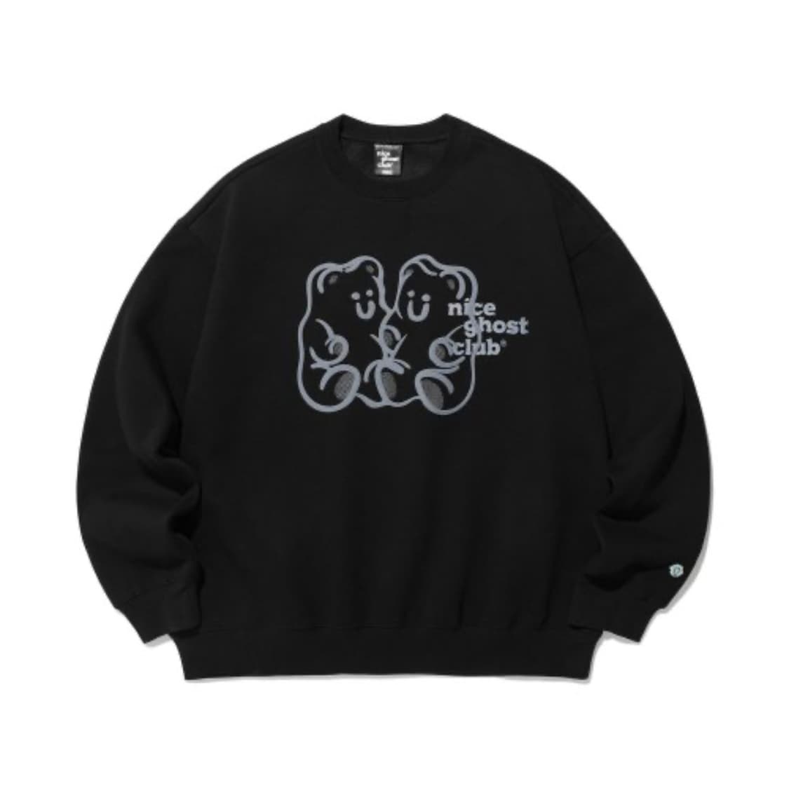 [S] Niceghostclub 나이스고스트클럽 블랙 라운드 맨투맨 상품이미지4