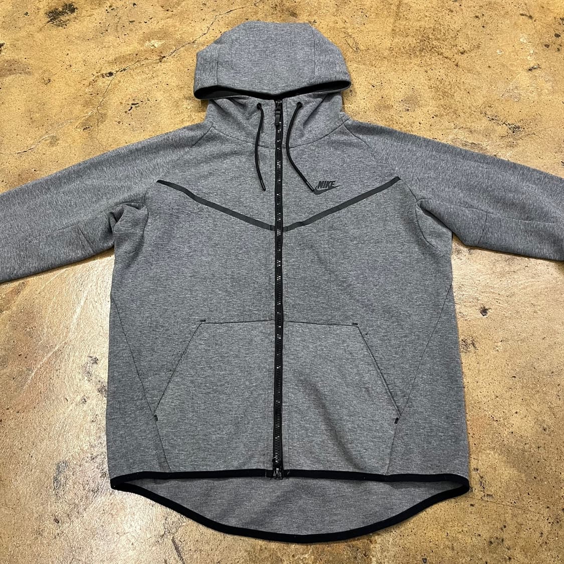 [정품/L,100] 나이키 테크 플리스 후드집업 그레이 b19 상품이미지2