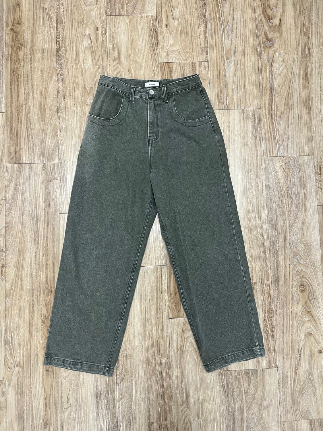 Hirisk 카키 와이드 청바지 29 상품이미지3