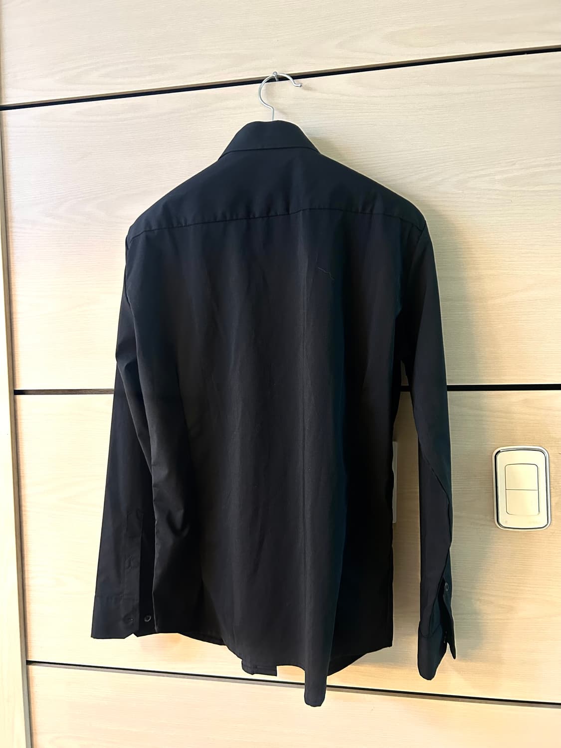 Crystal stud detail black shirt 상품이미지3