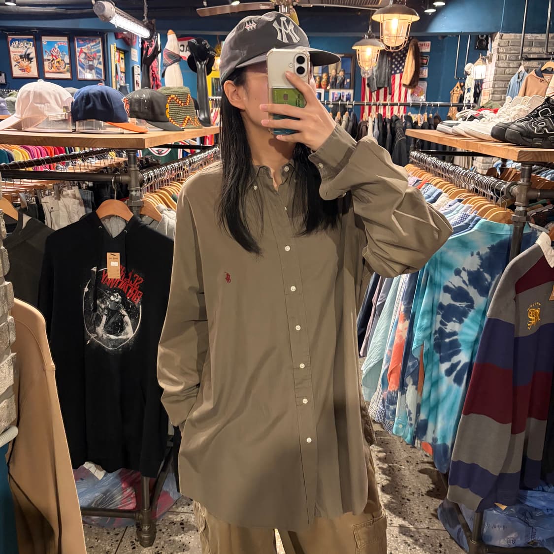 polo 폴로 레드 자수 카라 긴팔셔츠 상품이미지3