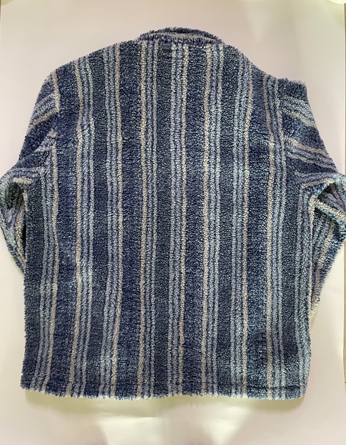 스투시 스트라이프 쉐르파 셔츠 블루 L 상품이미지3