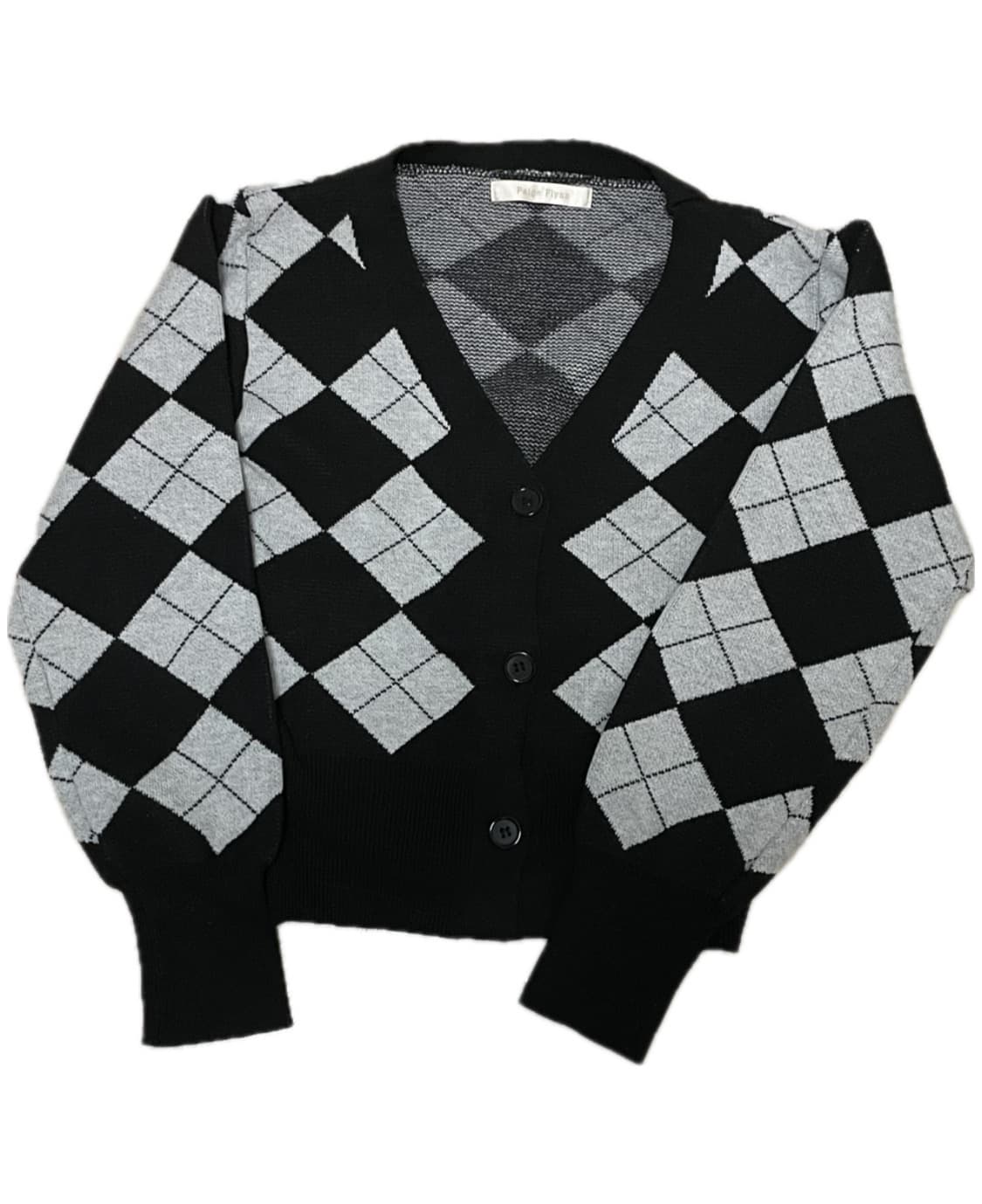 Paige Flynn 아가일 가디건 상품이미지1