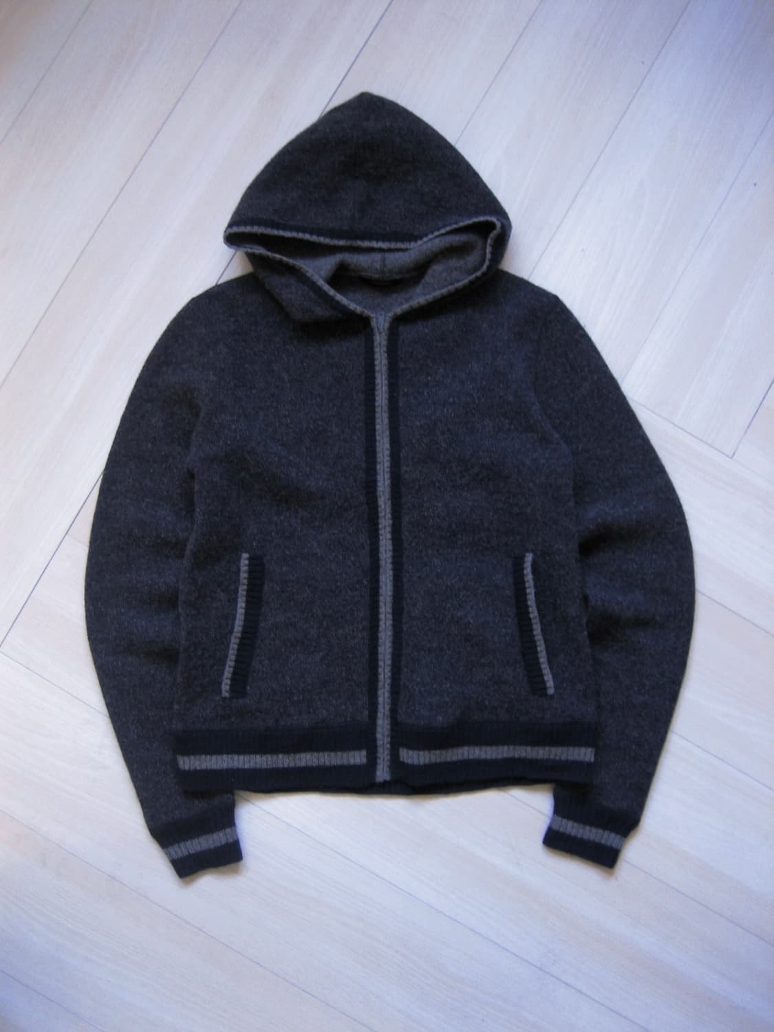 [COMME CA BOYS] 100% wool knit hoodie 상품이미지1