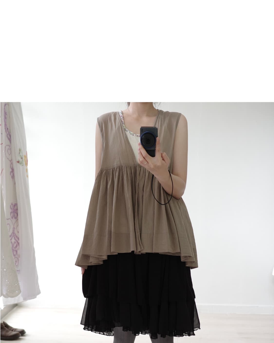 Beams Heart mocha brown vest 상품이미지6