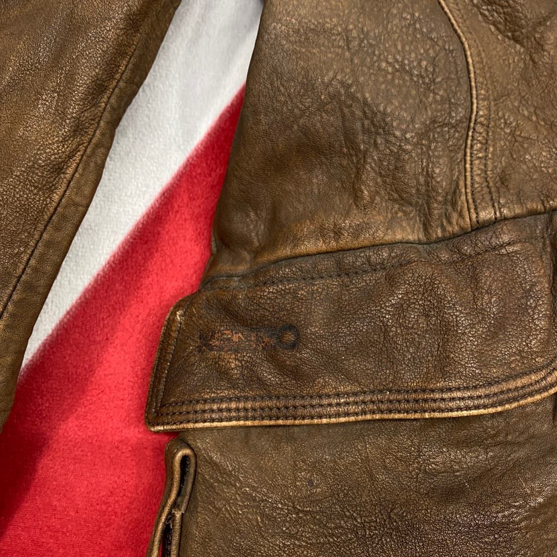 겐조 가죽자켓 38 실측 44-55  상품이미지4