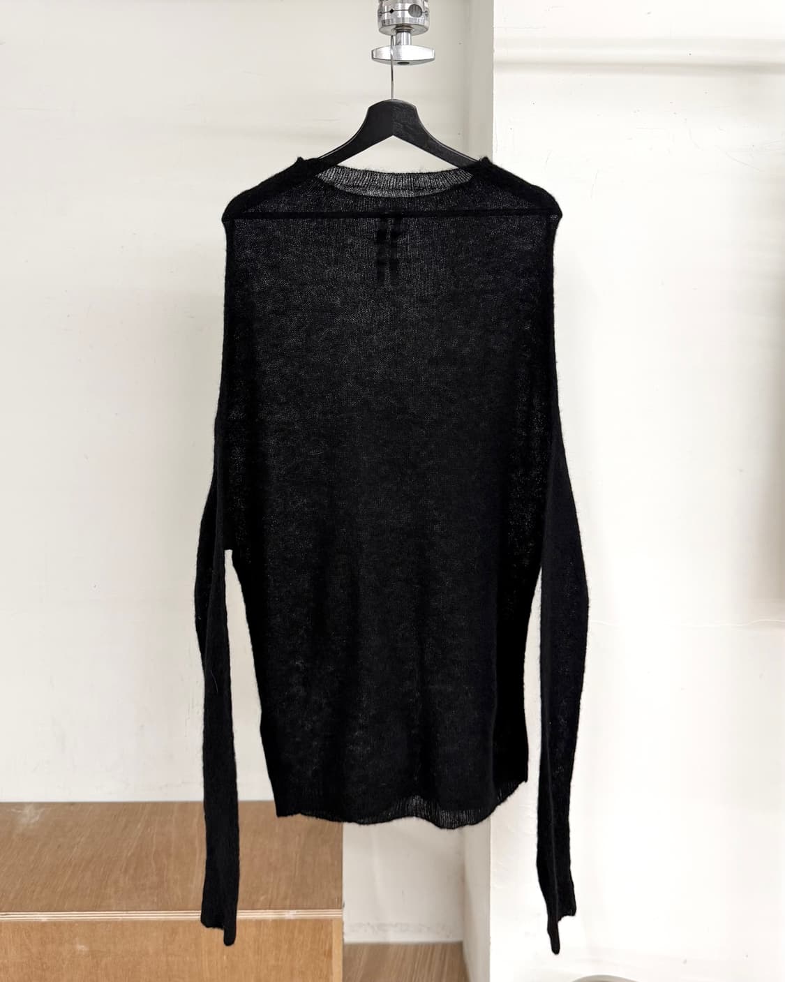 릭 오웬스 블랙 모헤어 블렌드 하이넥 니트 상품이미지6